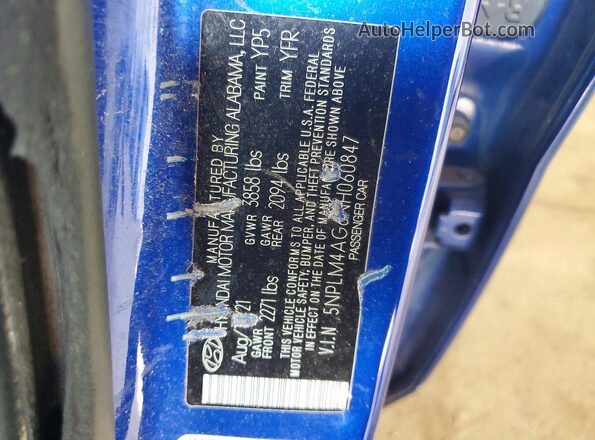 5NPLM4AG6NH060847 2022 HYUNDAI ELANTRA Blue Widok komory silnika