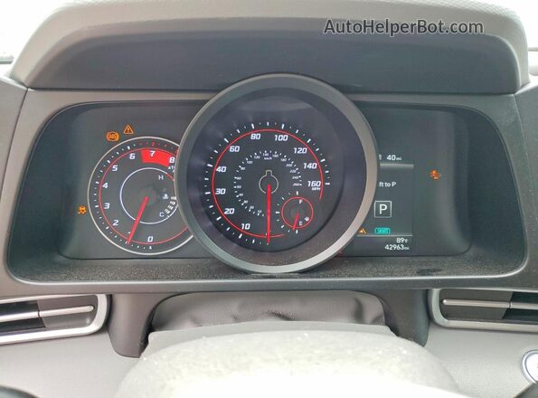 5NPLM4AG6NH067121 2022 HYUNDAI ELANTRA White Вид щитка приладів