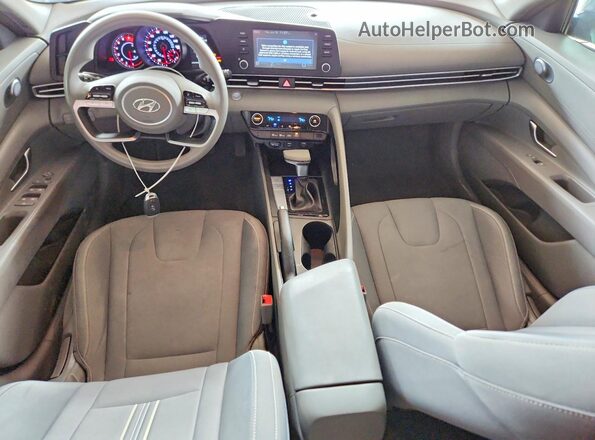 5NPLM4AG7NH055382 2022 HYUNDAI ELANTRA Gray წინა პანელის ხედი