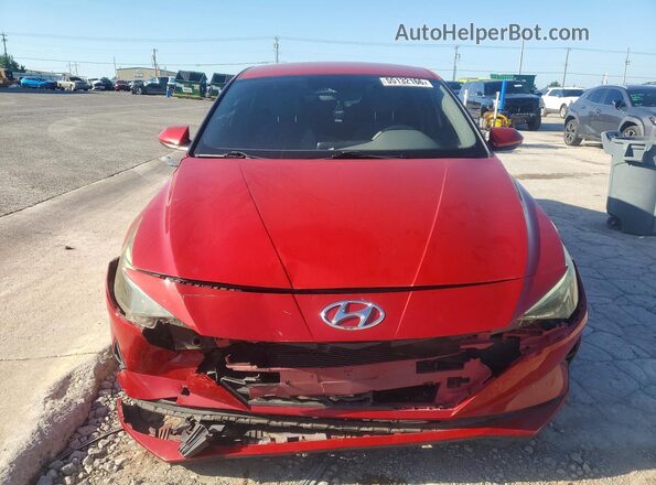 5NPLM4AG8MH009400 2021 HYUNDAI ELANTRA Red Դիմացի տեսք