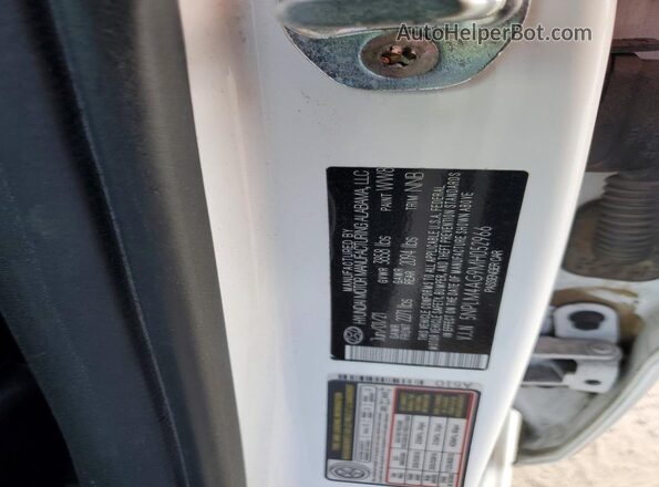 5NPLM4AG9MH052966 2021 HYUNDAI ELANTRA White VIN sticker view