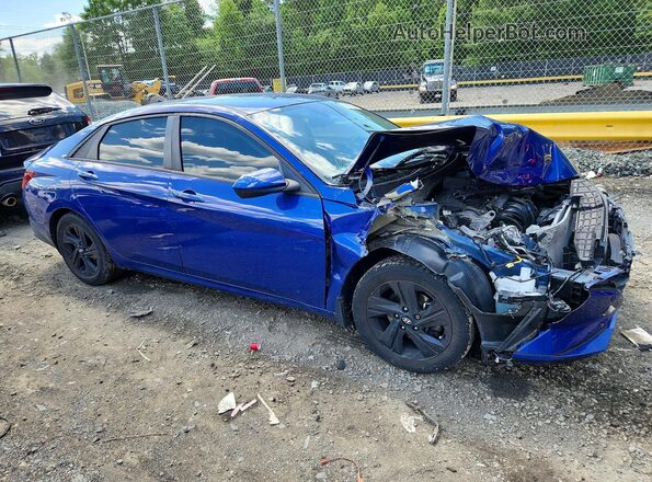 5NPLM4AG9NH086049 2022 HYUNDAI ELANTRA Blue Przód prawy