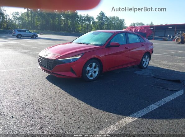 5NPLM4AGXMH000262 2021 HYUNDAI ELANTRA Red წინა მარცხენა ხედი სამი მეოთხედიდან