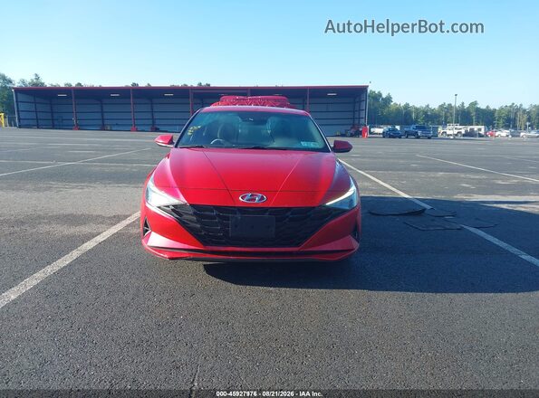 5NPLM4AGXMH000262 2021 HYUNDAI ELANTRA Red ხელსაწყოთა პანელის ხედი