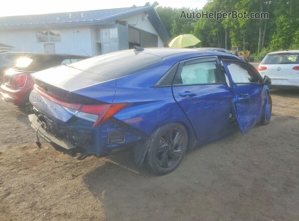 5NPLM4AGXMH017580 2021 HYUNDAI ELANTRA Blue უკანა მარჯვენა