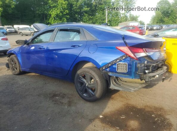 5NPLM4AGXMH017580 2021 HYUNDAI ELANTRA Blue უკანა მარცხენა