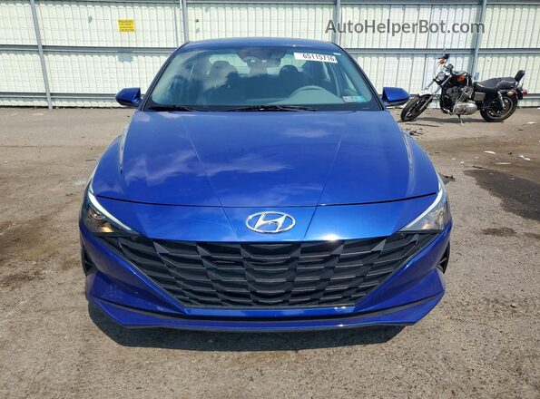 5NPLM4AGXMH044150 2021 HYUNDAI ELANTRA Blue წინა ხედი