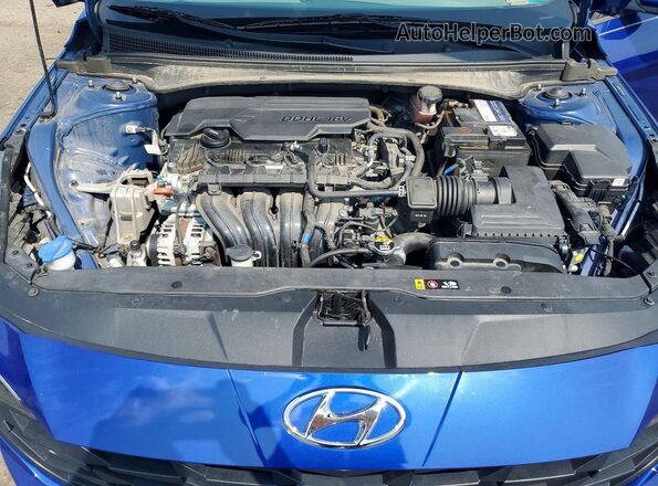 5NPLM4AGXMH044150 2021 HYUNDAI ELANTRA Blue უკანა სალონის ხედი