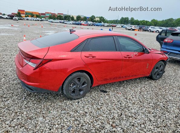 5NPLM4AGXNH073889 2022 HYUNDAI ELANTRA Red Trasero derecho