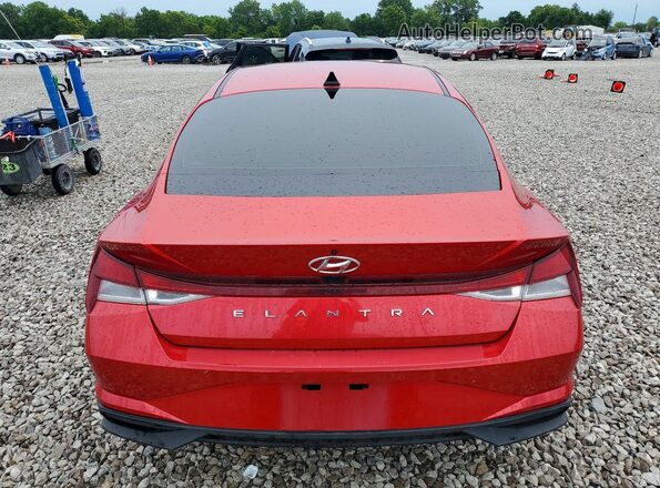 5NPLM4AGXNH073889 2022 HYUNDAI ELANTRA Red Vista trasera