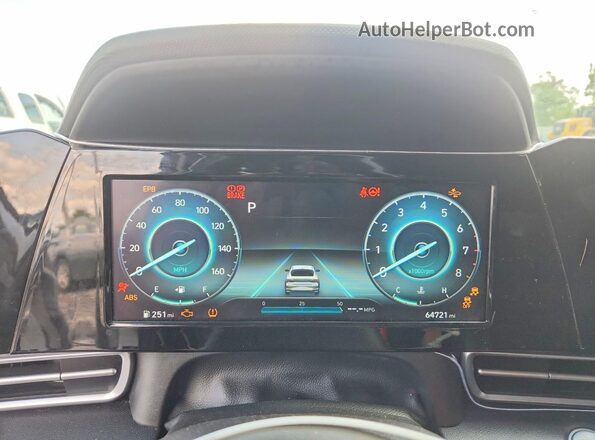 5NPLN4AG0NH073364 2022 HYUNDAI ELANTRA Silver Вид щитка приладів