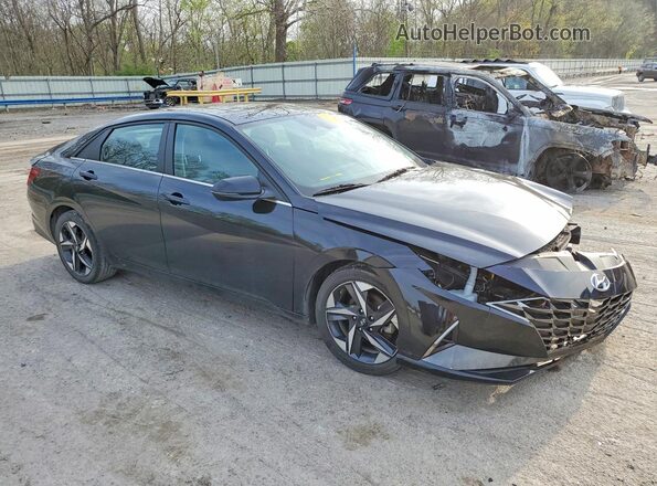 5NPLN4AG2MH025511 2021 HYUNDAI ELANTRA Black Передня права чверть