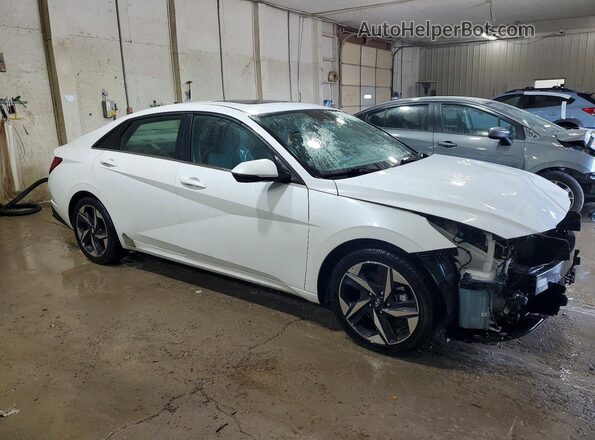 5NPLN4AG3MH022147 2021 HYUNDAI ELANTRA White Delantero derecho