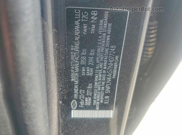 5NPLN4AG7NH077248 2022 HYUNDAI ELANTRA Угольный Вид подкапотного пространства