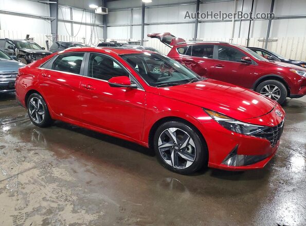 5NPLN4AG7NH077931 2022 HYUNDAI ELANTRA Red წინა მარჯვენა