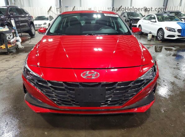 5NPLN4AG7NH077931 2022 HYUNDAI ELANTRA Red წინა ხედი