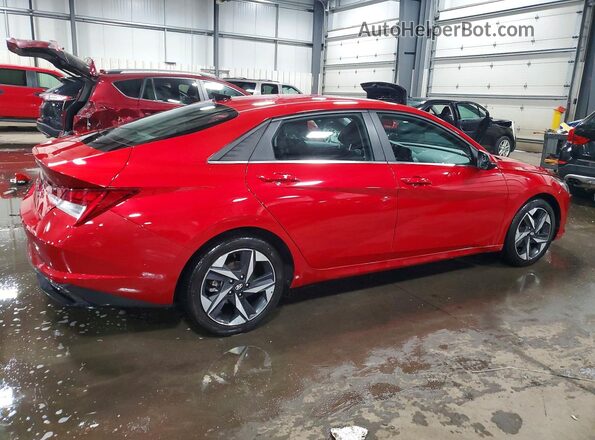 5NPLN4AG7NH077931 2022 HYUNDAI ELANTRA Red უკანა მარჯვენა