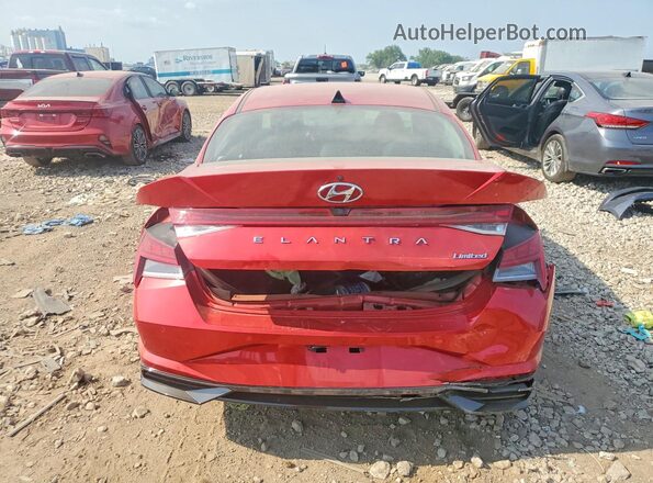5NPLP4AG1MH010587 2021 HYUNDAI ELANTRA Red Вид ззаду