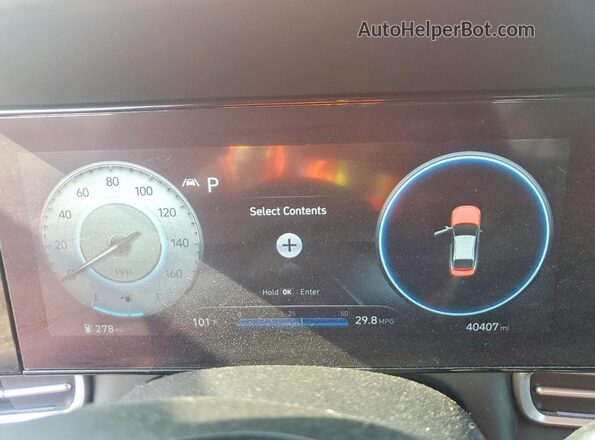 5NPLP4AG1MH010587 2021 HYUNDAI ELANTRA Red Вид щитка приладів