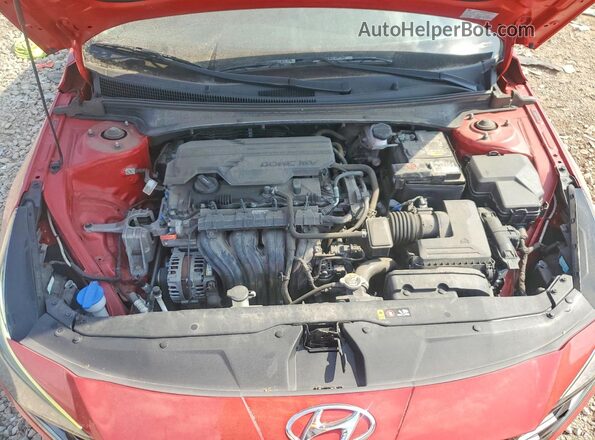 5NPLP4AG1MH010587 2021 HYUNDAI ELANTRA Red Вид задньої частини салону