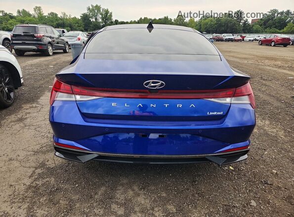 5NPLP4AG1MH025462 2021 HYUNDAI ELANTRA Blue Widok z tyłu