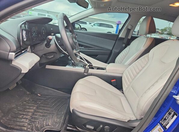 5NPLP4AG1MH025462 2021 HYUNDAI ELANTRA Blue Widok wnętrza z przodu
