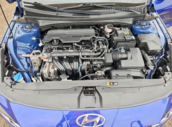 5NPLP4AG1MH025462 2021 HYUNDAI ELANTRA Blue Widok wnętrza z tyłu
