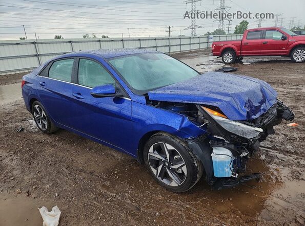 5NPLP4AG1PH109785 2023 HYUNDAI ELANTRA Blue Delantero derecho