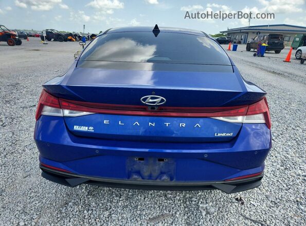 5NPLP4AG6MH027143 2021 HYUNDAI ELANTRA Синий Вид сзади