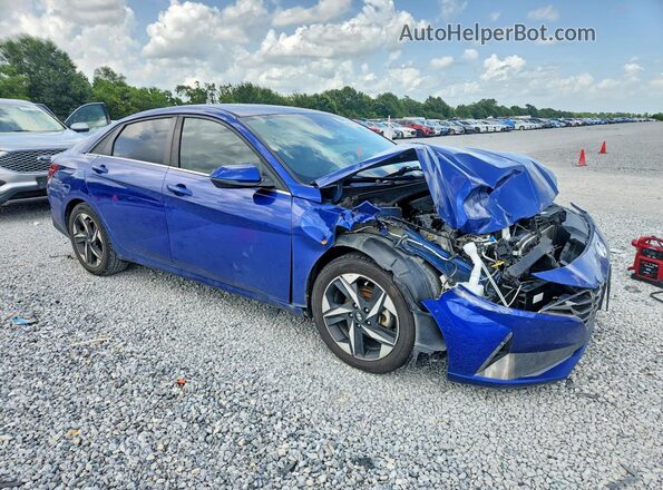5NPLP4AG6MH027143 2021 HYUNDAI ELANTRA Синий Передняя правая четверть
