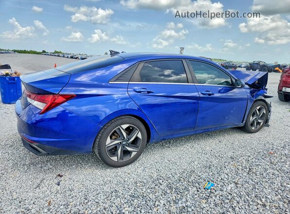 5NPLP4AG6MH027143 2021 HYUNDAI ELANTRA Синий Задняя правая четверть