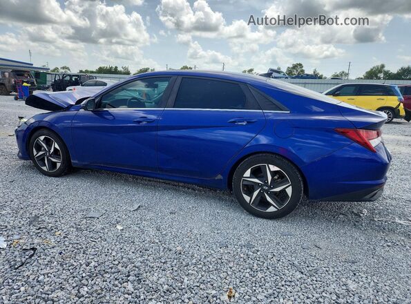 5NPLP4AG6MH027143 2021 HYUNDAI ELANTRA Синий Задняя левая четверть