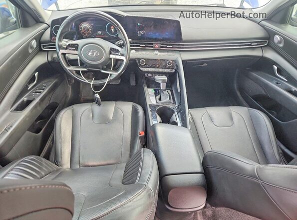 5NPLP4AG6MH027143 2021 HYUNDAI ELANTRA Синий Вид панели приборов