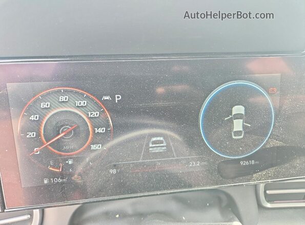 5NPLP4AG6MH027143 2021 HYUNDAI ELANTRA Синий Вид щитка приборов