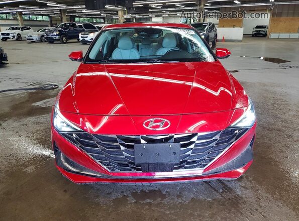 5NPLP4AG6NH076148 2022 HYUNDAI ELANTRA Red Вид спереду