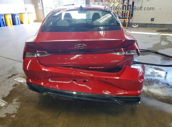 5NPLP4AG6NH076148 2022 HYUNDAI ELANTRA Red Вид ззаду