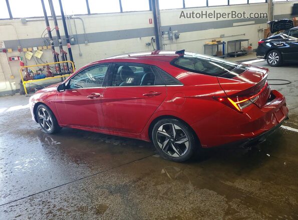 5NPLP4AG6NH076148 2022 HYUNDAI ELANTRA Red Задня ліва чверть