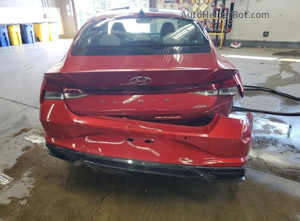 5NPLP4AG6NH076148 2022 HYUNDAI ELANTRA Red Вид наклейки з VIN-кодом