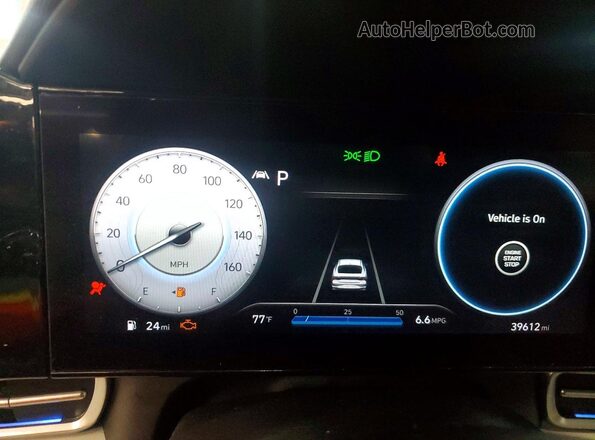 5NPLP4AG6NH076148 2022 HYUNDAI ELANTRA Red Вид щитка приладів