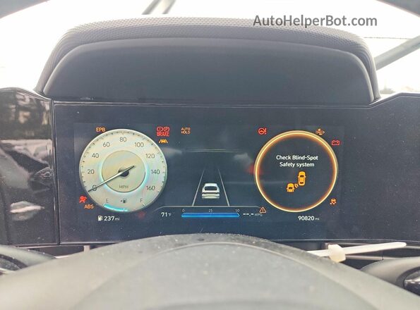 5NPLP4AG8MH028066 2021 HYUNDAI ELANTRA Gray Вид щитка приладів