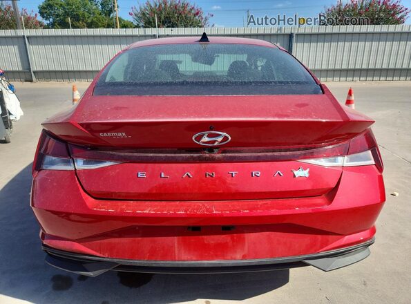 5NPLS4AG0MH036483 2021 HYUNDAI ELANTRA Red უკანა ხედი