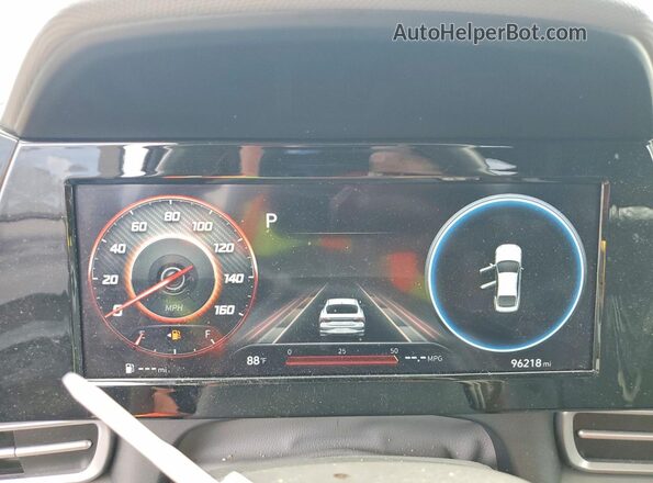 5NPLS4AG0NH078380 2022 HYUNDAI ELANTRA Black Instrument cluster view