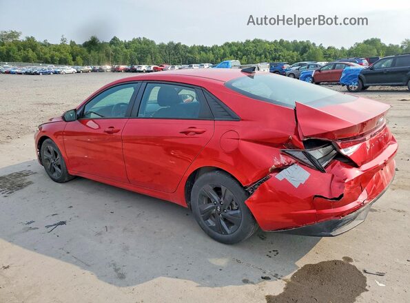 5NPLS4AG2MH010516 2021 HYUNDAI ELANTRA Red Trasero izquierdo
