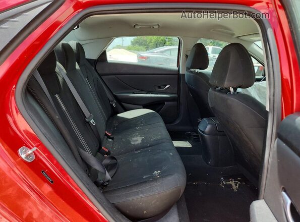 5NPLS4AG2MH051907 2021 HYUNDAI ELANTRA Red Rear seats view