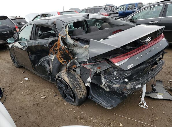 5NPLS4AG2NH064464 2022 HYUNDAI ELANTRA Black Հետևի ձախ