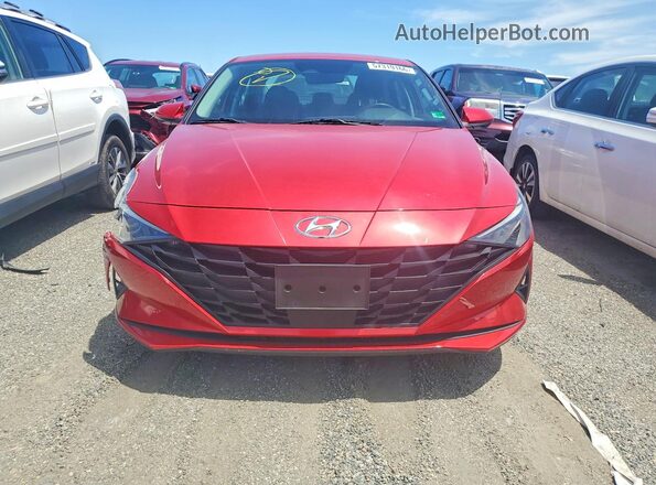 5NPLS4AG3MH007091 2021 HYUNDAI ELANTRA Red Widok z przodu
