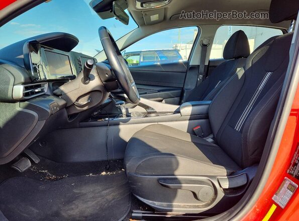 5NPLS4AG3MH007091 2021 HYUNDAI ELANTRA Red Widok wnętrza z przodu