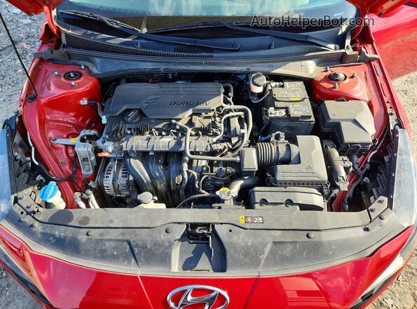 5NPLS4AG3MH007091 2021 HYUNDAI ELANTRA Red Widok wnętrza z tyłu