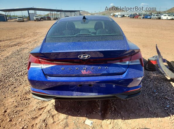 5NPLS4AG3MH052614 2021 HYUNDAI ELANTRA Синий Вид сзади