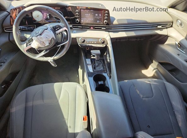 5NPLS4AG3MH052614 2021 HYUNDAI ELANTRA Синий Вид панели приборов